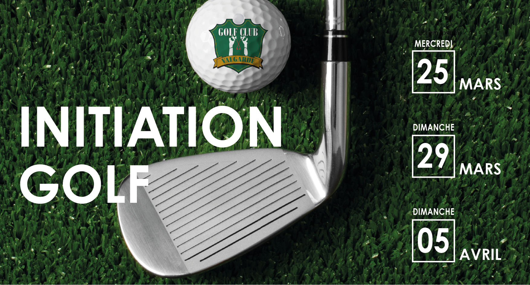 Initiations au golf – Venez essayer !